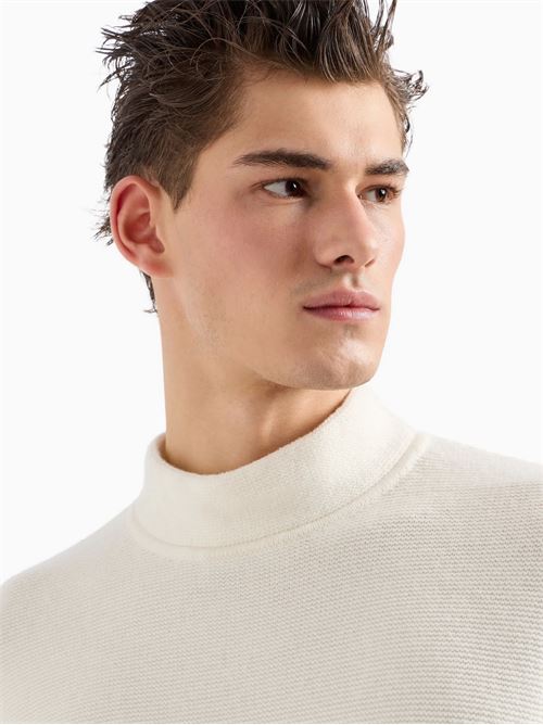 White  wool sweater Emporio Armani | 6D1MXN 1MKCZ.0101